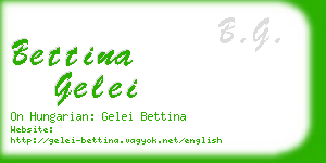 bettina gelei business card